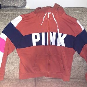Pink zip up hoodie